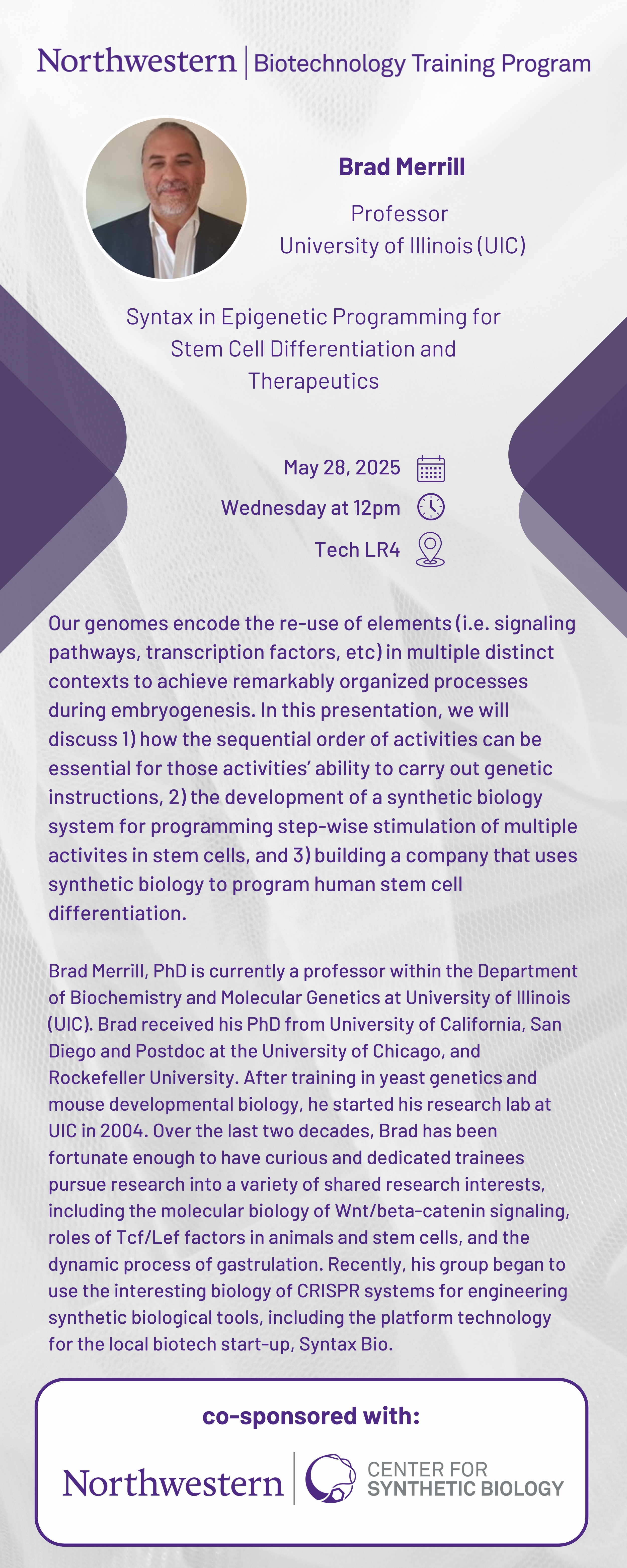 Brad Merrill Seminar Flyer