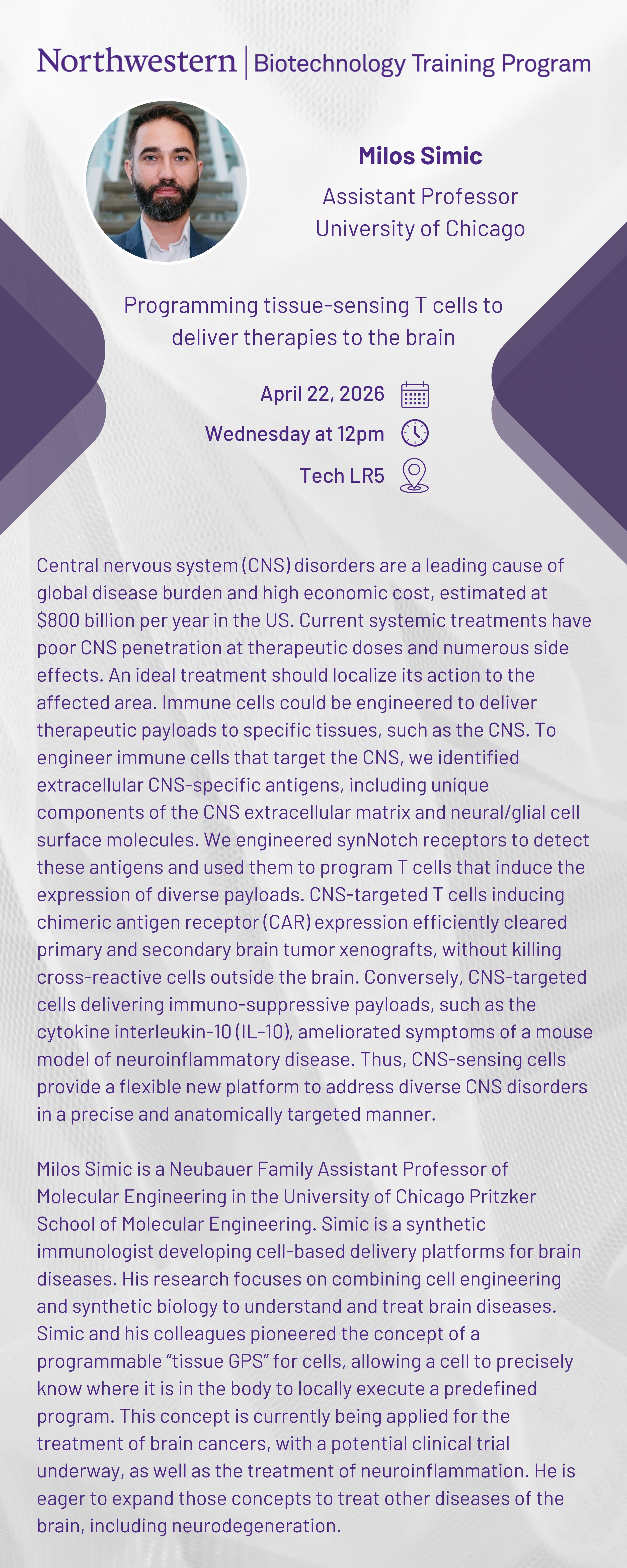 Milos Simic Abstract and Bio